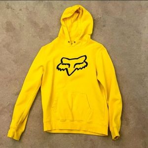 Fox Racing Hoodie Sweatshirt Yellow